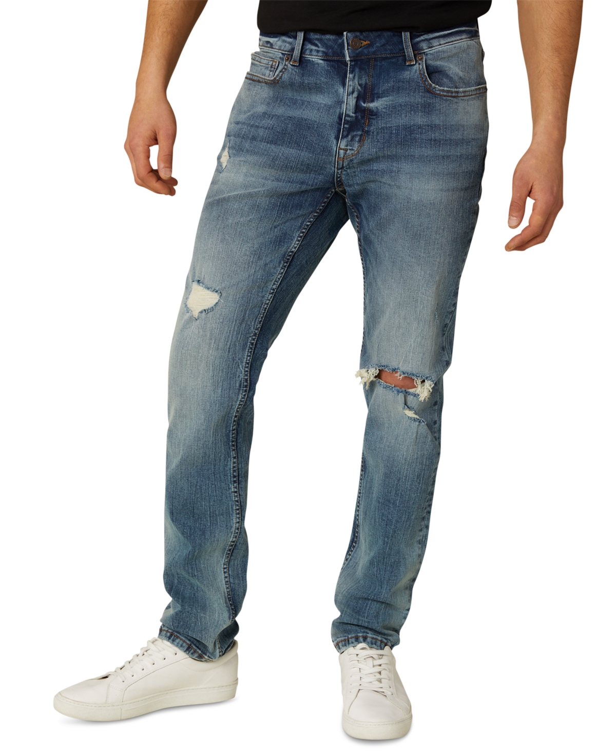 Dkny Men's Mercer Distressed Skinny Jeans In Granite Wash | ModeSens