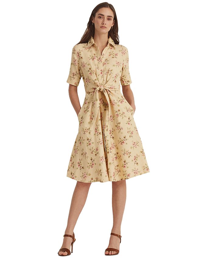 Lauren Ralph Lauren Petite Fit Flare Shirtdress Macy s