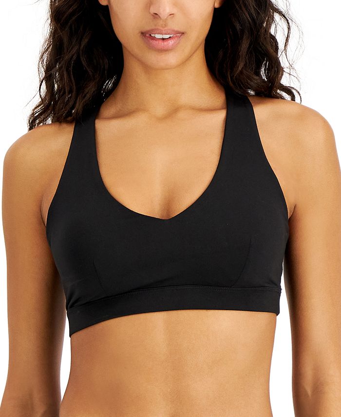 ID Ideology Tonal-Print Strappy Low-Impact Sports Bra, Created for