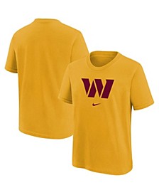 Youth Boys Gold Washington Commanders Team Logo T-shirt