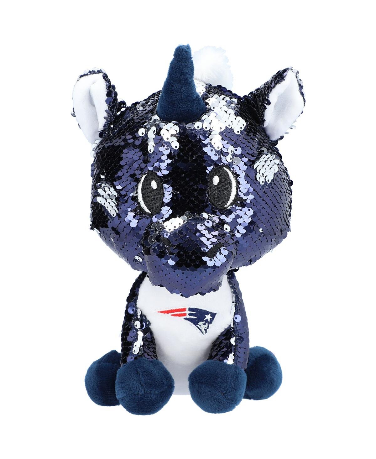 Foco New England Patriots 9" Sequin Unicorn Plush Toy In Blue