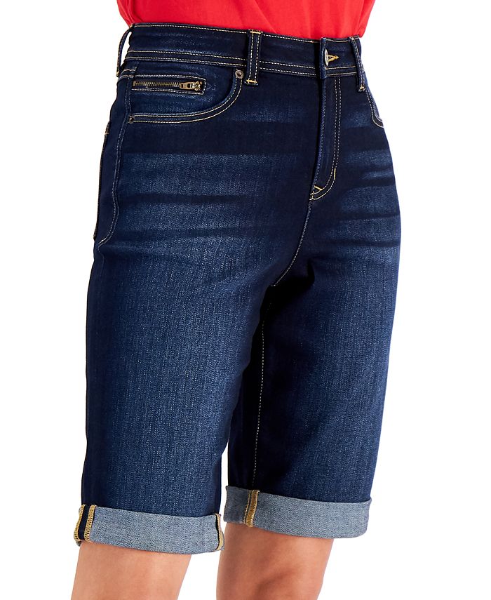 INC International Concepts Women's High Rise Cuffed Bermuda Shorts, Created for Macy's Macy's