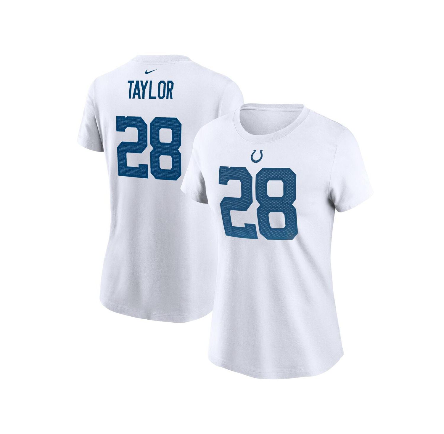 Women's Jonathan Taylor White Indianapolis Colts Player Name & Number T-shirt