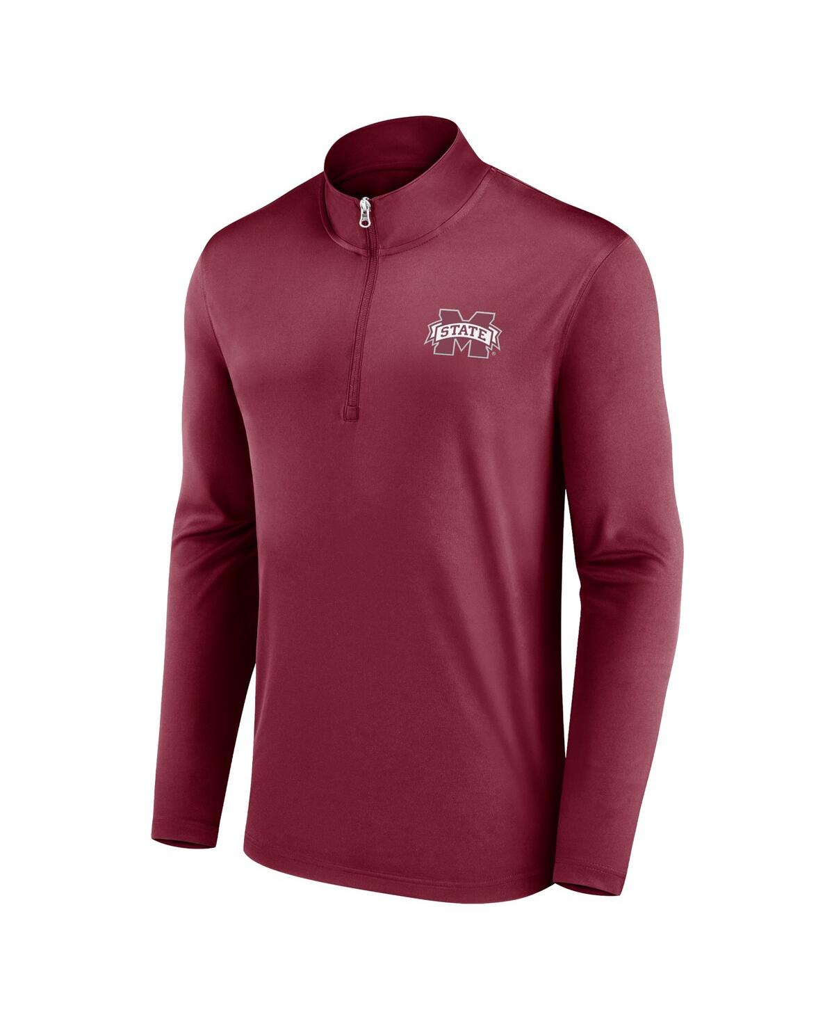 Fanatics Men's  Maroon Mississippi State Bulldogs Underdog Mindset Quarter-zip Top In Maroon