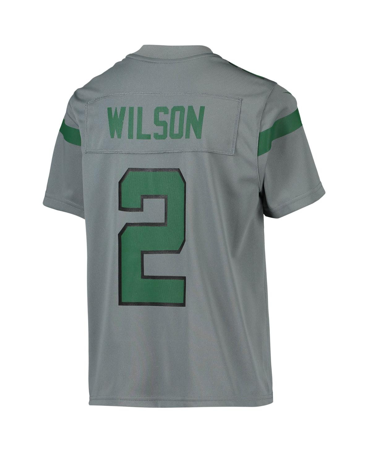 Big Boys Nike Zach WilsonNew York Jets Inverted Team Game Jersey - Gray