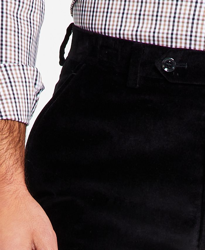 Alfani Men's SlimFit Velvet Dress Pants, Created for Macy's & Reviews Pants Men Macy's