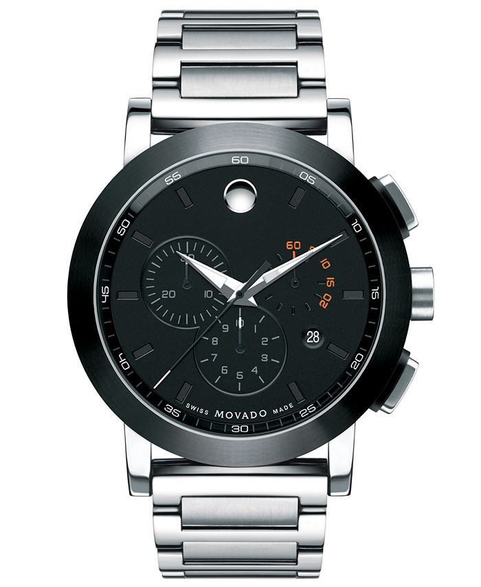 Movado museum sport stainless steel store