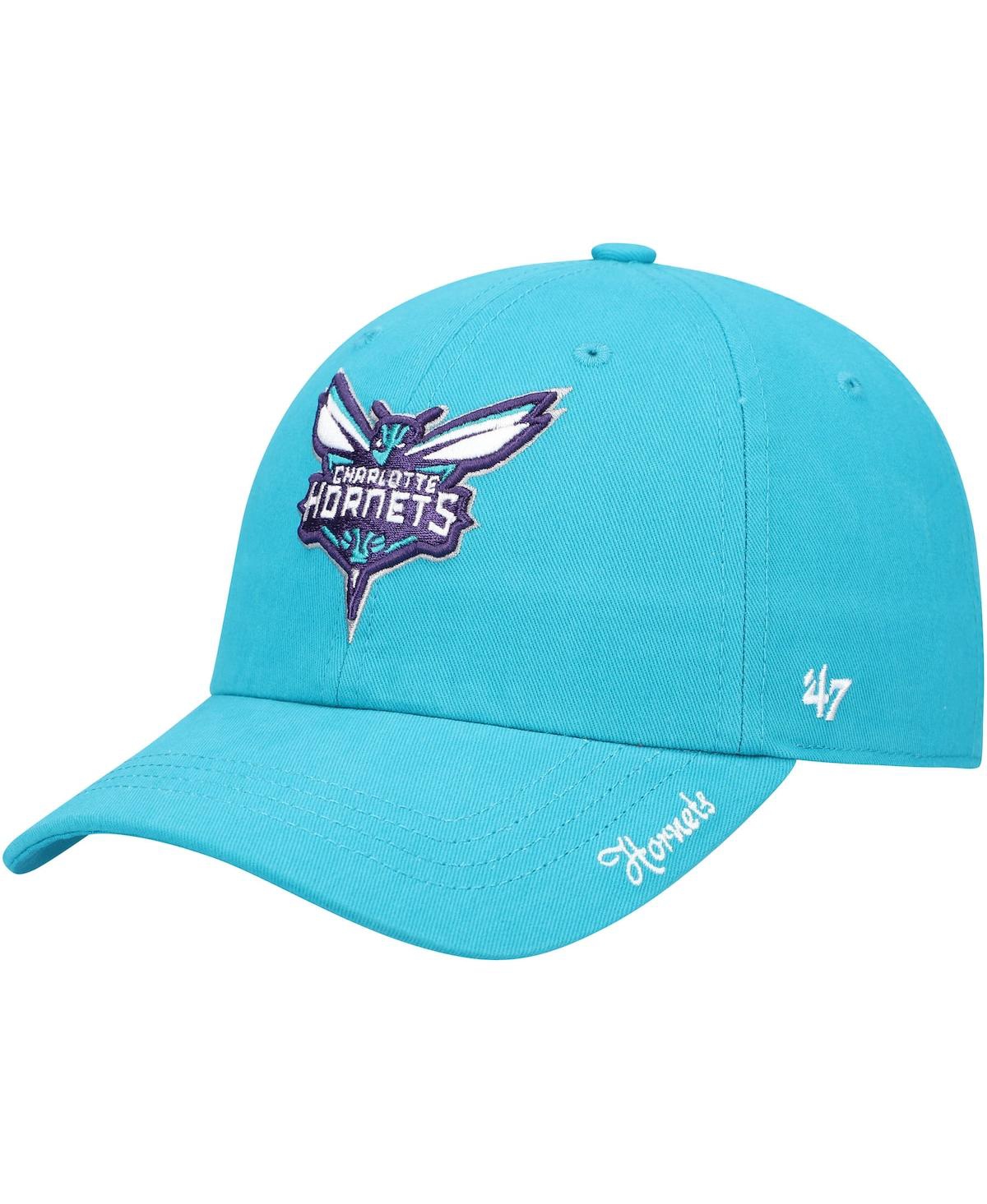 Women's '47 Teal Charlotte Hornets Miata Clean Up Logo Adjustable Hat - Teal