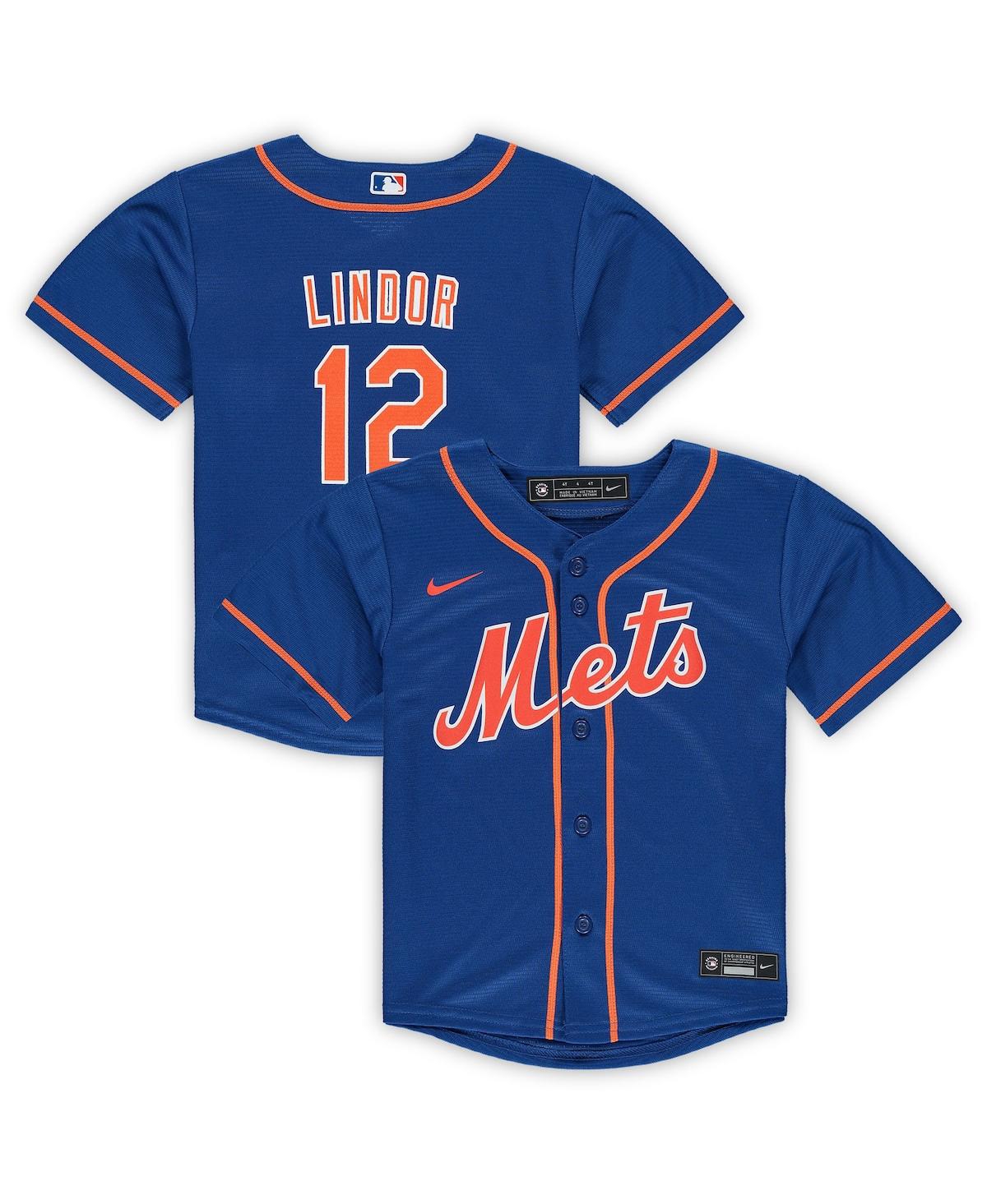 Boys and Girls Toddler Nike Francisco Lindor Royal New York Mets Alternate Replica Player Jersey