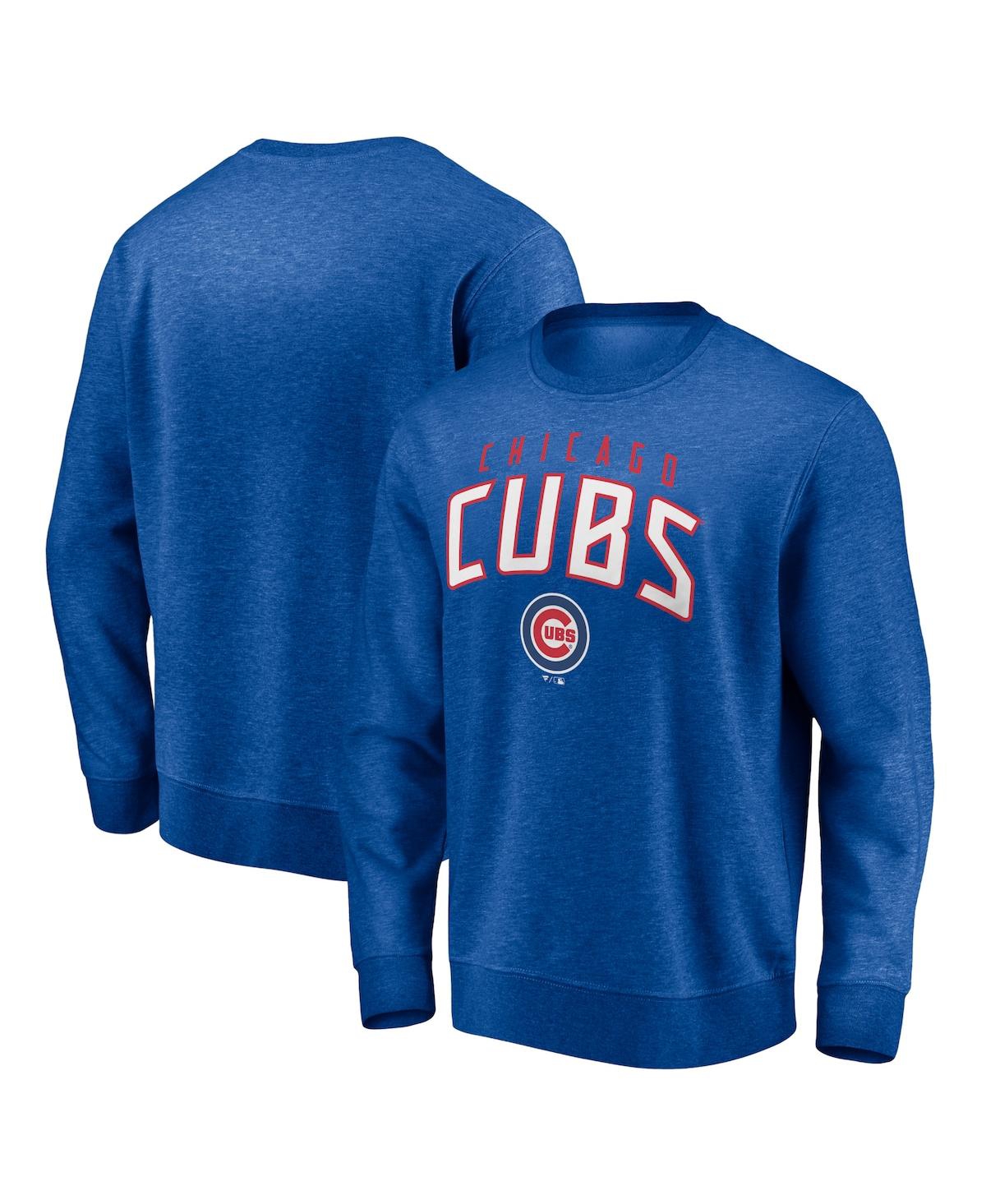 Shop Fanatics Men's  Royal Chicago Cubs Gametime Arch Pullover Sweatshirt