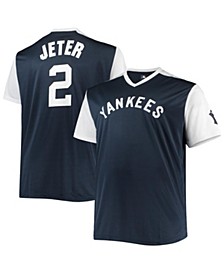 Men's Derek Jeter Navy, White New York Yankees Cooperstown Collection Player Replica Jersey