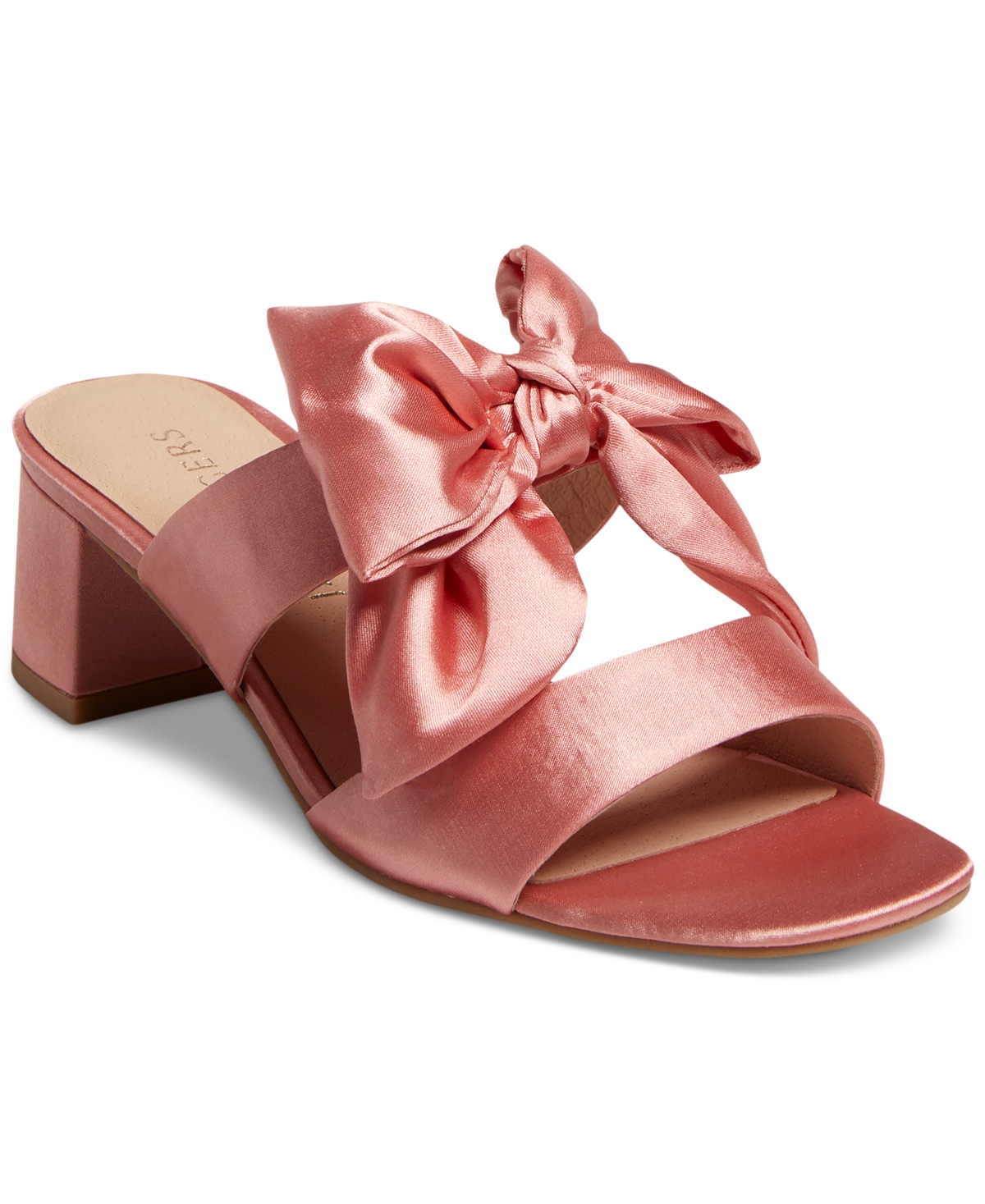 Jack Rogers Heidi Mid Womens Satin Open Toe Slide In Pink