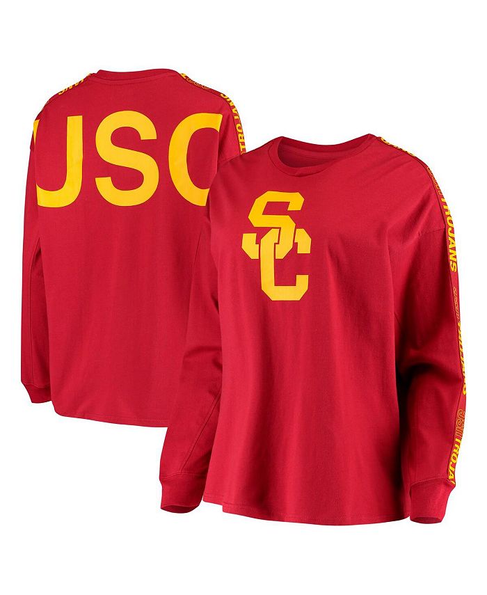 289c Apparel Womens Cardinal Usc Trojans Jaiden Oversized Long Sleeve T Shirt And Reviews 