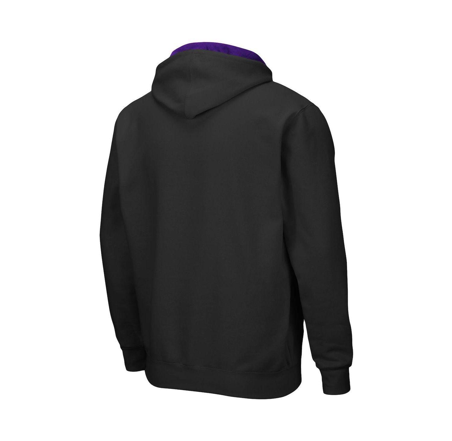 Men's Black LSU Tigers Big and Tall Full-Zip Hoodie