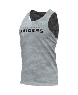 Men's Black, Gray Las Vegas Raiders Reversible Mesh Tank Top