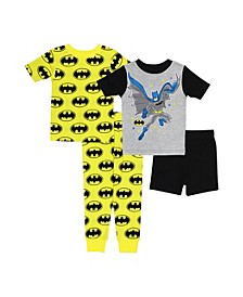Toddler Boys Batman T-shirts, Shorts and Pajama, 4-Piece Set