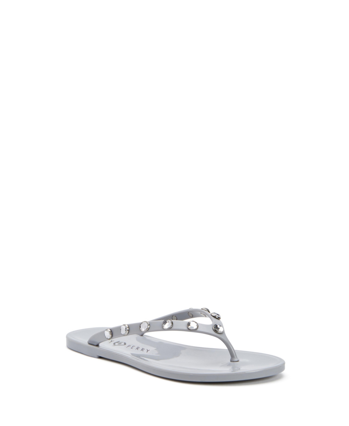 Shop Katy Perry Women's The Geli Gem Flat Thong Sandals In Silver