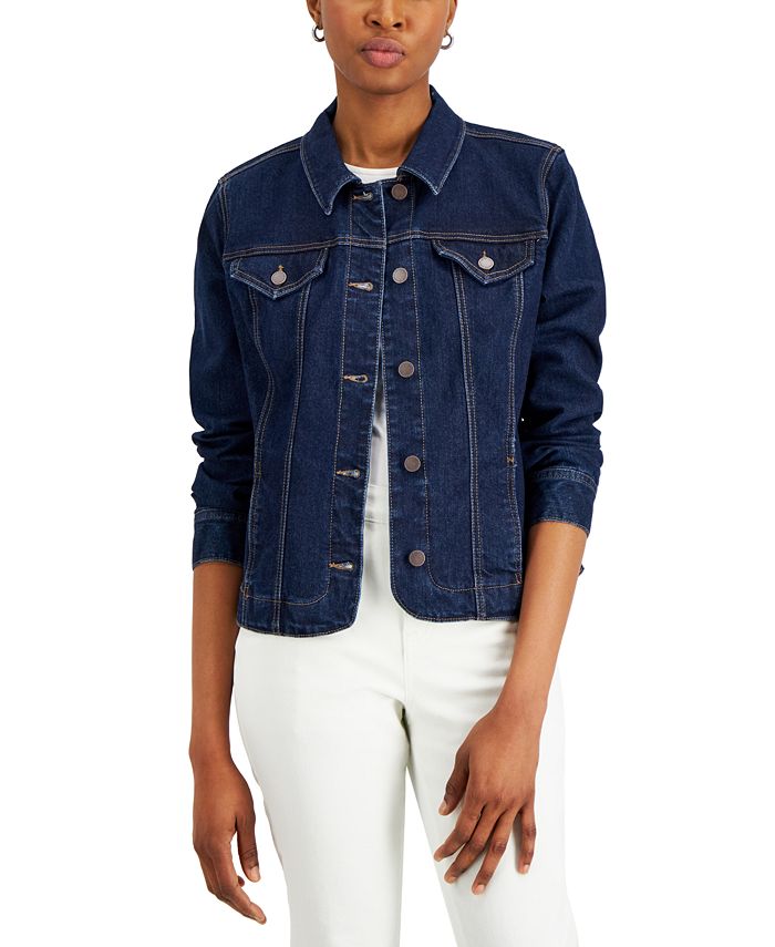 Charter Club Petite Rivera Denim Jacket, Created for Macy's & Reviews -  Jacket & Blazers - Petites - Macy's