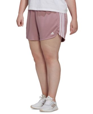 adidas - Plus Size Pacer 3-Stripes Knit Shorts