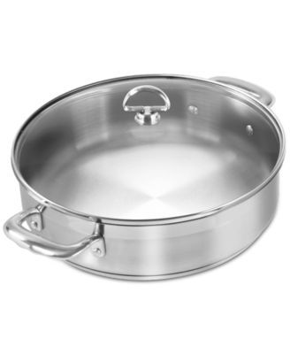 Chantal - Induction 21 Steel 5-Qt. Sauteuse with Glass Lid