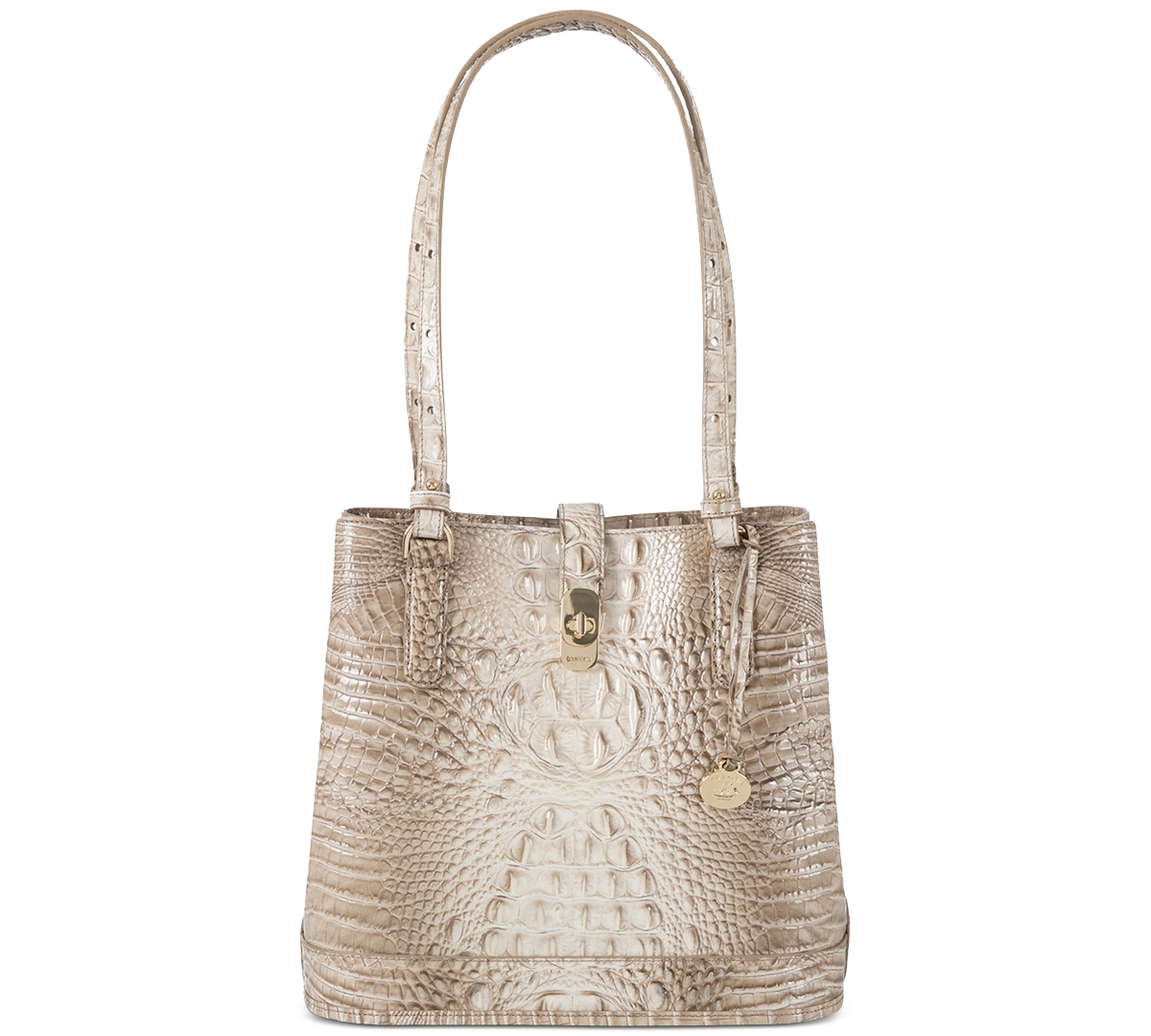 Brahmin Fiora Melbourne Embossed Leather Shoulder Bag In Clay ModeSens