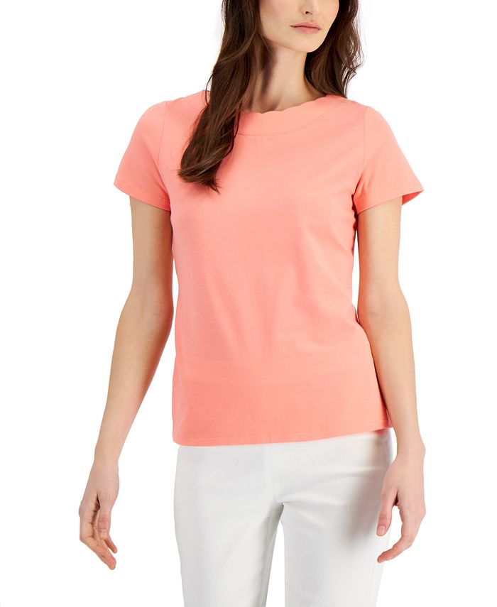 Anne klein scalloped shorts hot sale