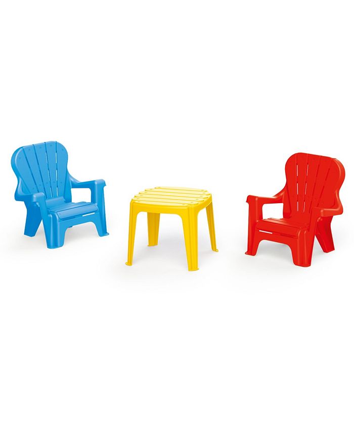Diggin Active Dolu Toys Children's Plastic Table and Chairs Set, 3