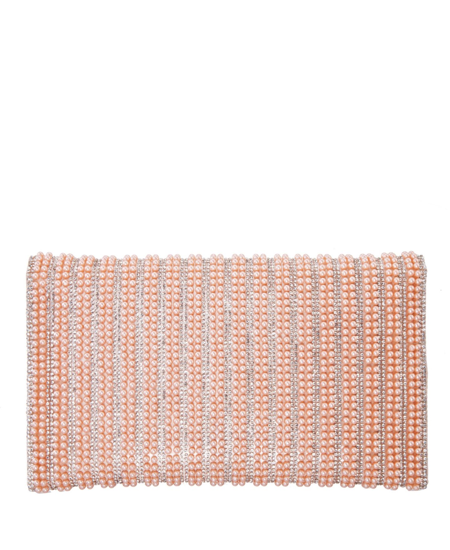 Женский клатч Nina Allover Imitation Pearl and Crystal Envelope Clutch, цвет: Жемчужный розовый — фото 4