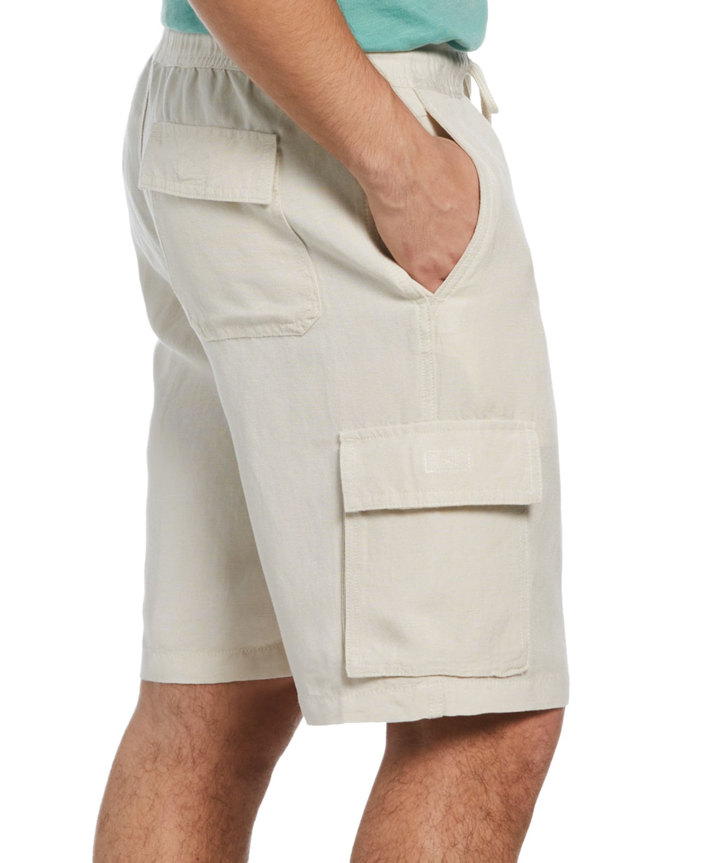 Мужские шорты Cubavera Linen Blend Pull-On Cargo Short, цвет: Серебряный — фото 3