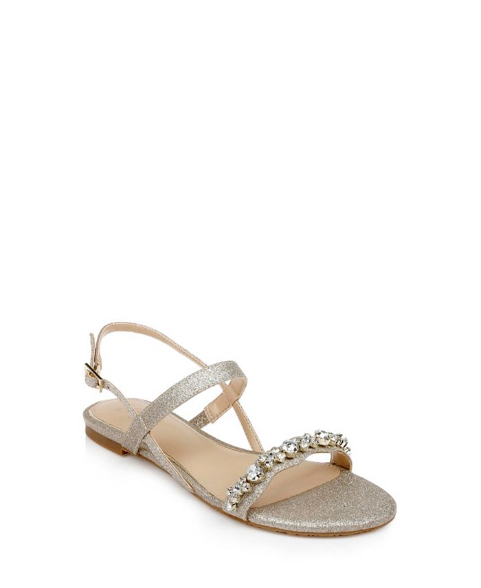 Jewel Badgley Mischka Women's Osmond Flat Evening Sandals - Macy's