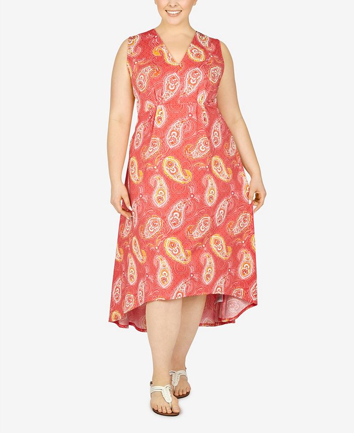 Ruby Rd. Plus Size Paisley Puff Print HighLow Dress Macy's