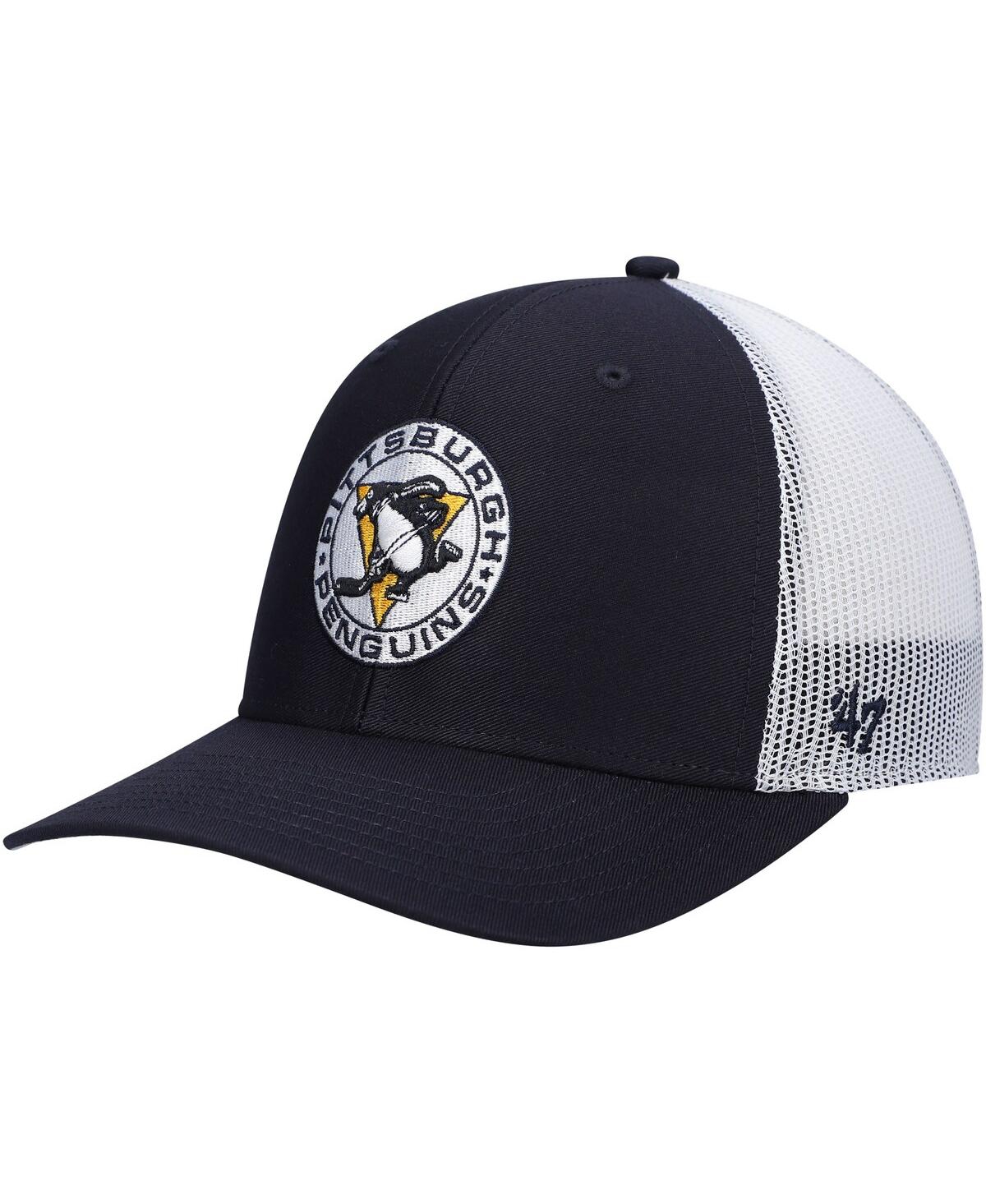 47 Brand Men's '47 Black, White Pittsburgh Penguins Vintage-look ...