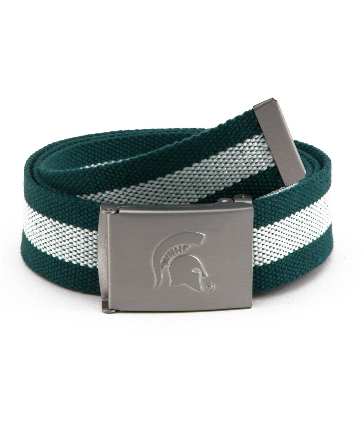 Eagles Wings Men's Michigan State Spartans Fabric Belt In Green