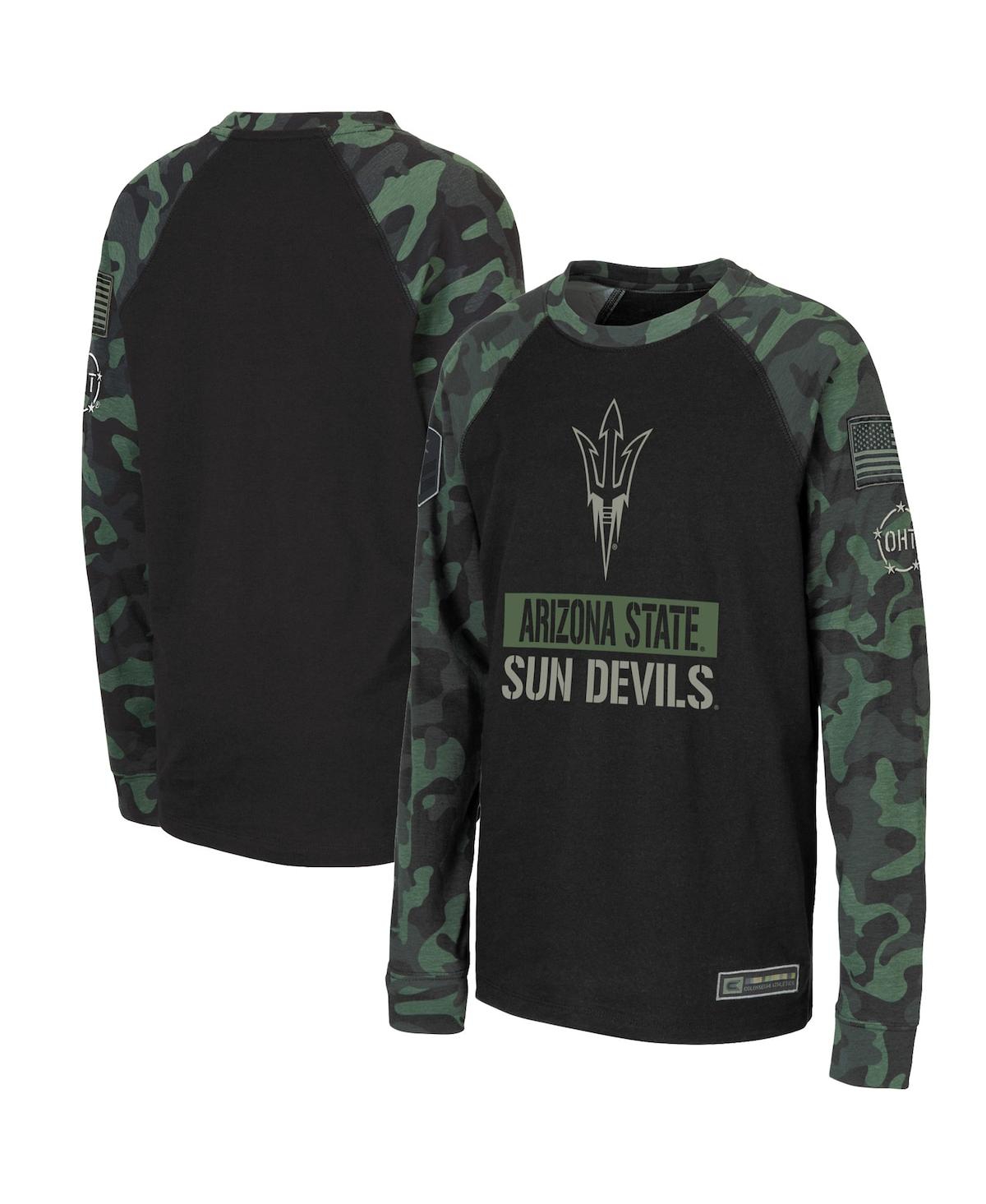 Colosseum Big Boys Black, Camo Arizona State Sun Devils Oht Military In Black,camo