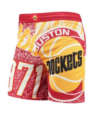 Big Boys Red Houston Rockets Hardwood Classics Jumbotron Shorts