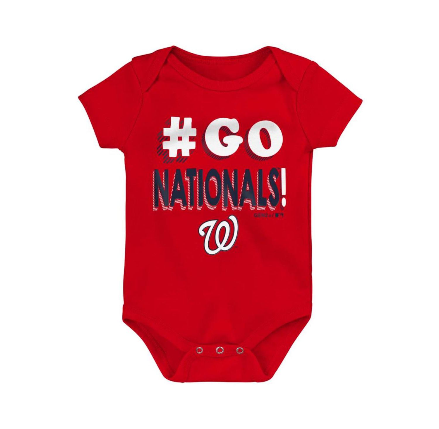 Unisex Infant Red and Navy and Gray Washington Nationals Born To Win 3-Pack Bodysuit Set