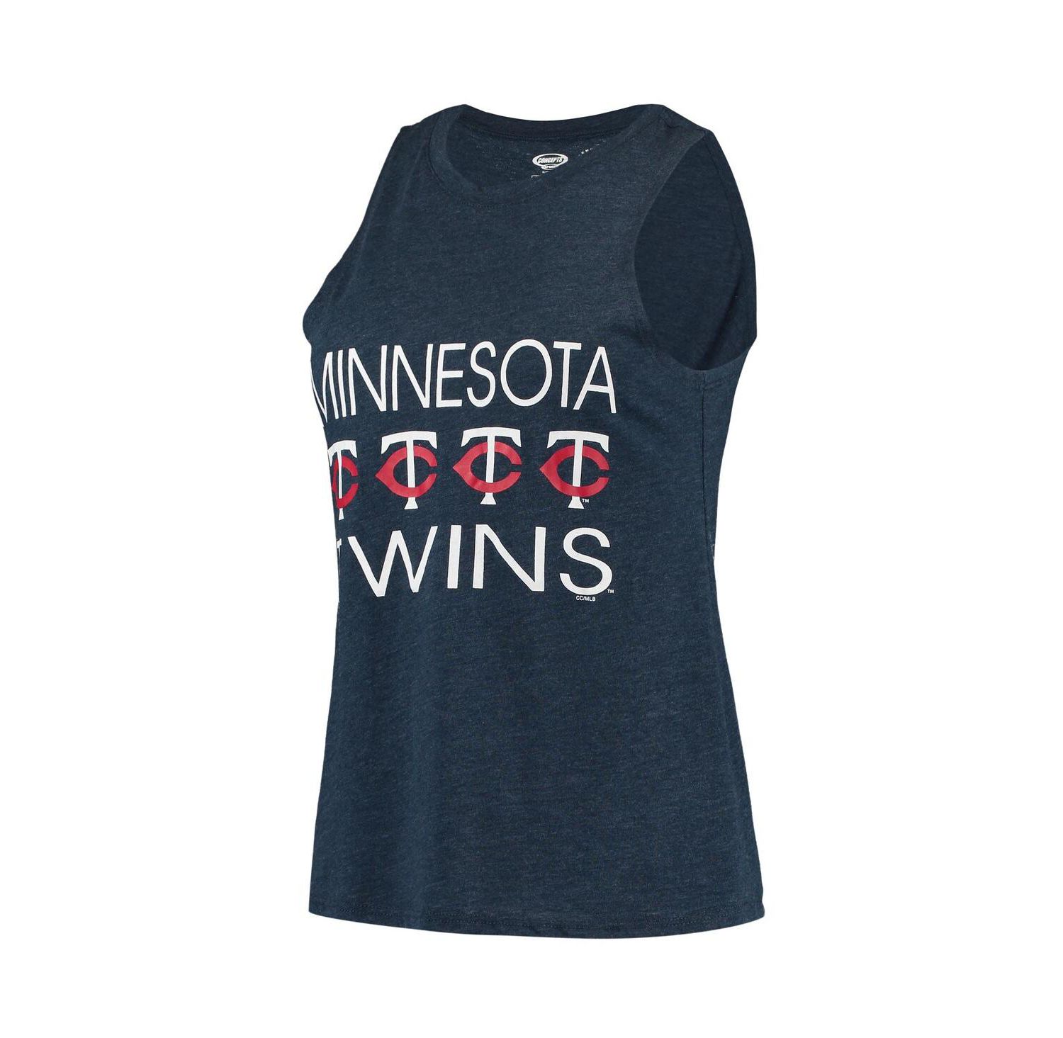 Women's Red, Navy Minnesota Twins Meter Muscle Tank Top and Pants Sleep Set