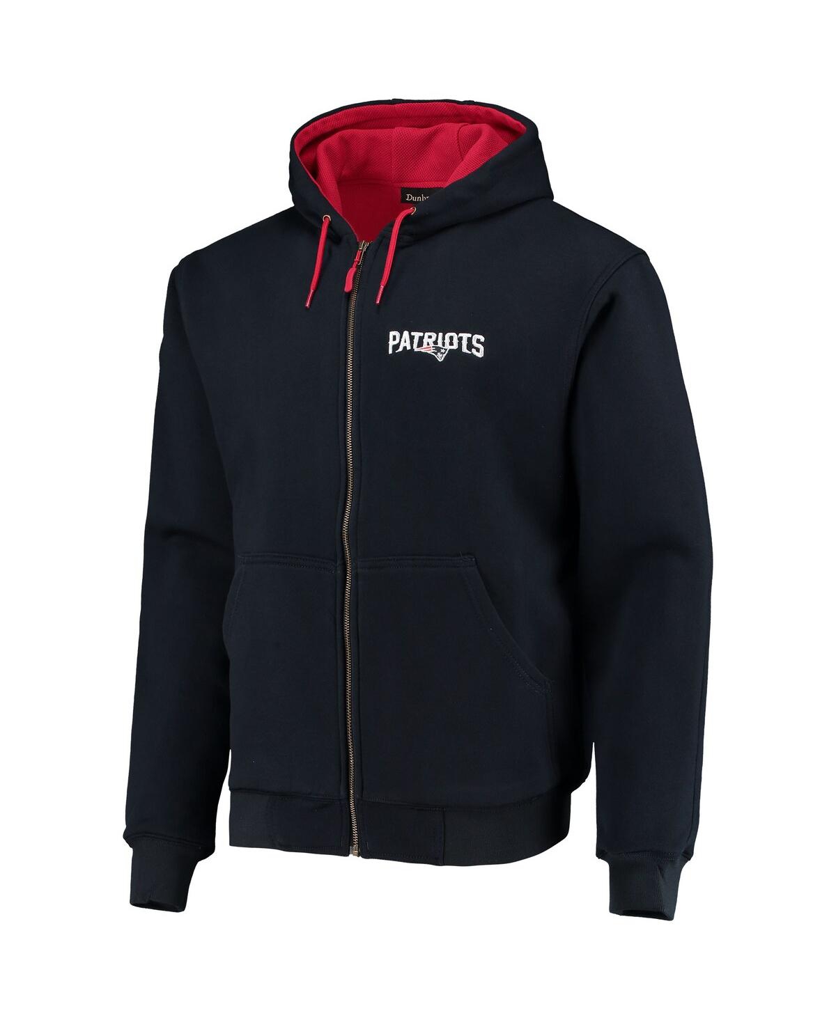 DUNBROOKE MEN'S DUNBROOKE NAVY NEW ENGLAND PATRIOTS CRAFTSMAN THERMAL-LINED FULL-ZIP HOODIE 