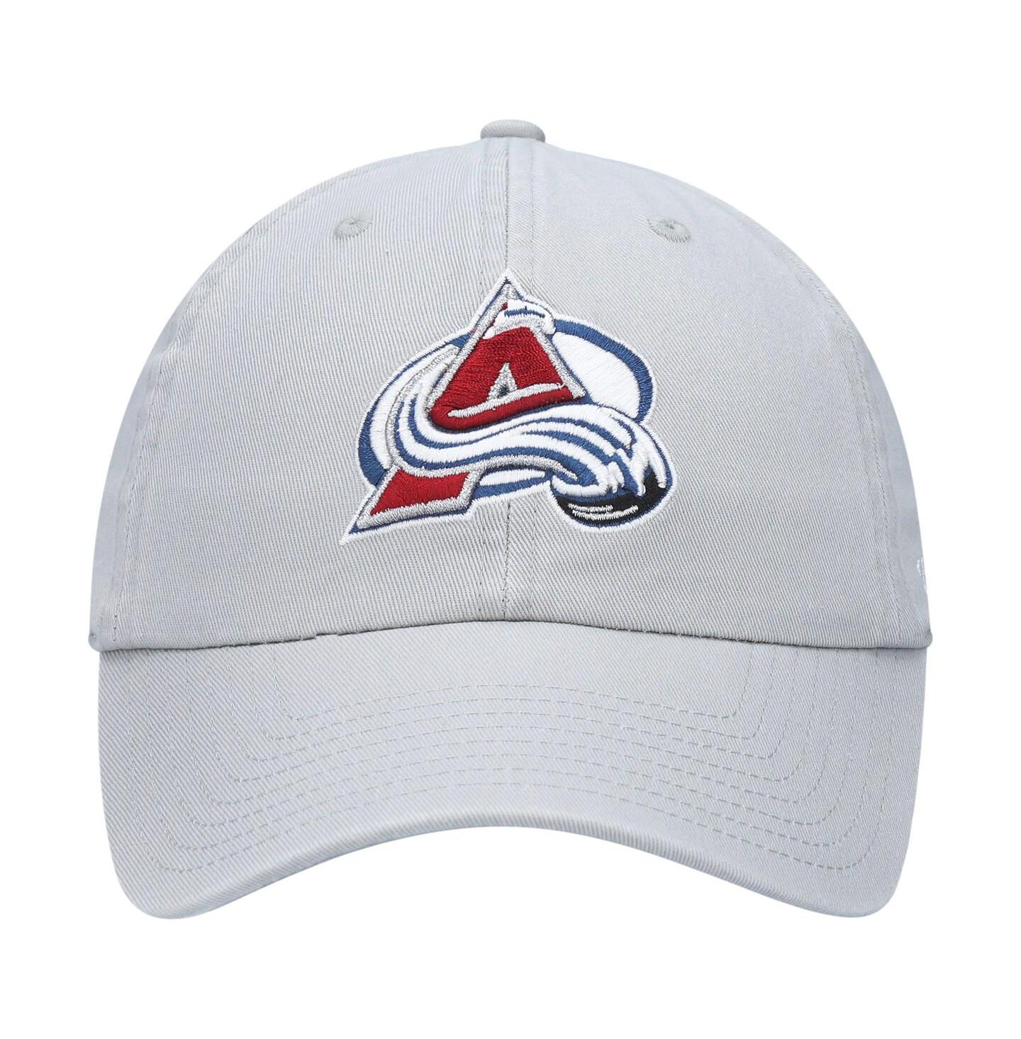 Мужская кепка '47 Brand Gray Colorado Avalanche Clean Up Adjustable Hat — фото 3