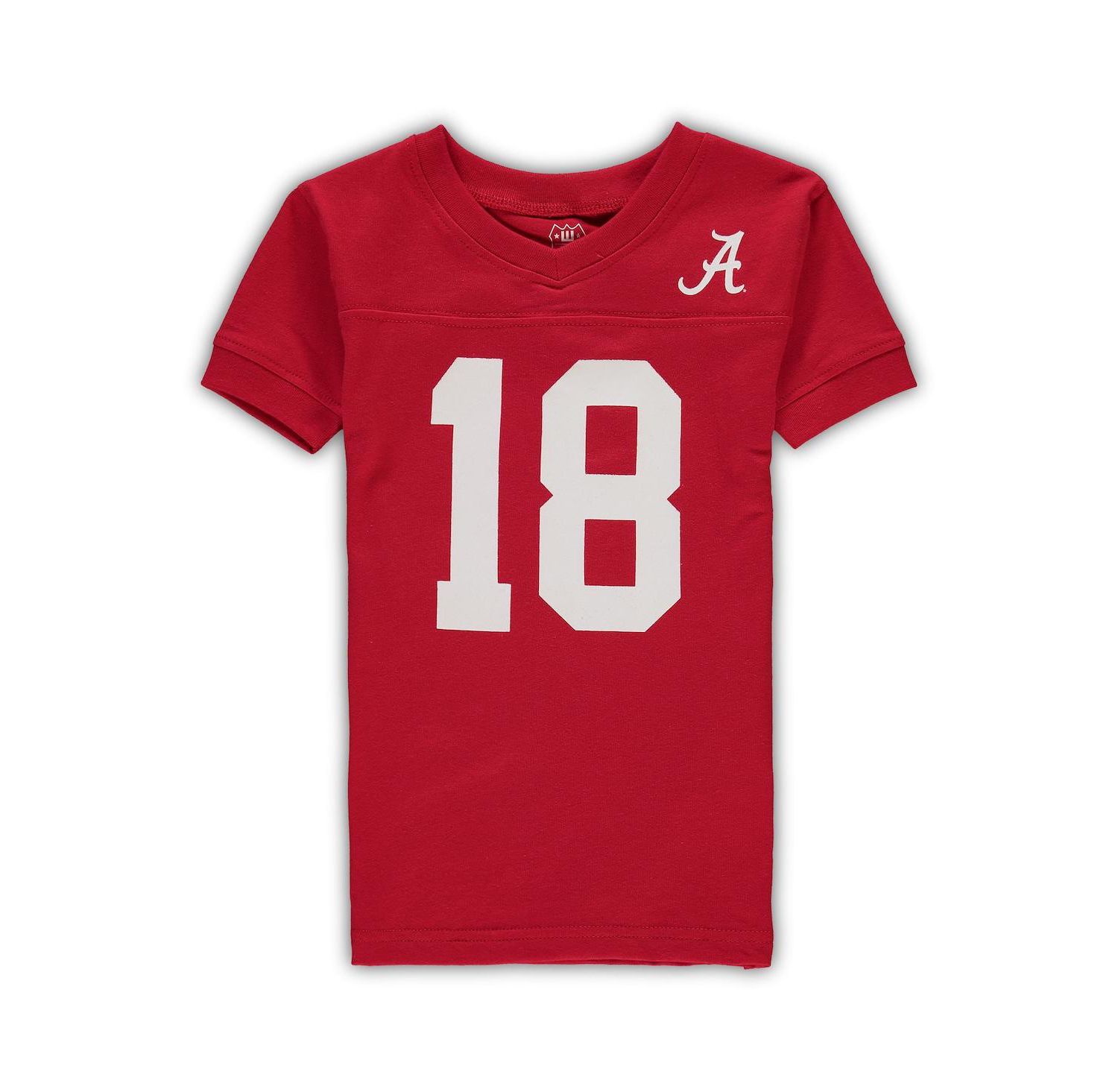Preschool Boys and Girls Crimson Alabama Crimson Tide Football V-Neck T-shirt and Pants Sleep Set