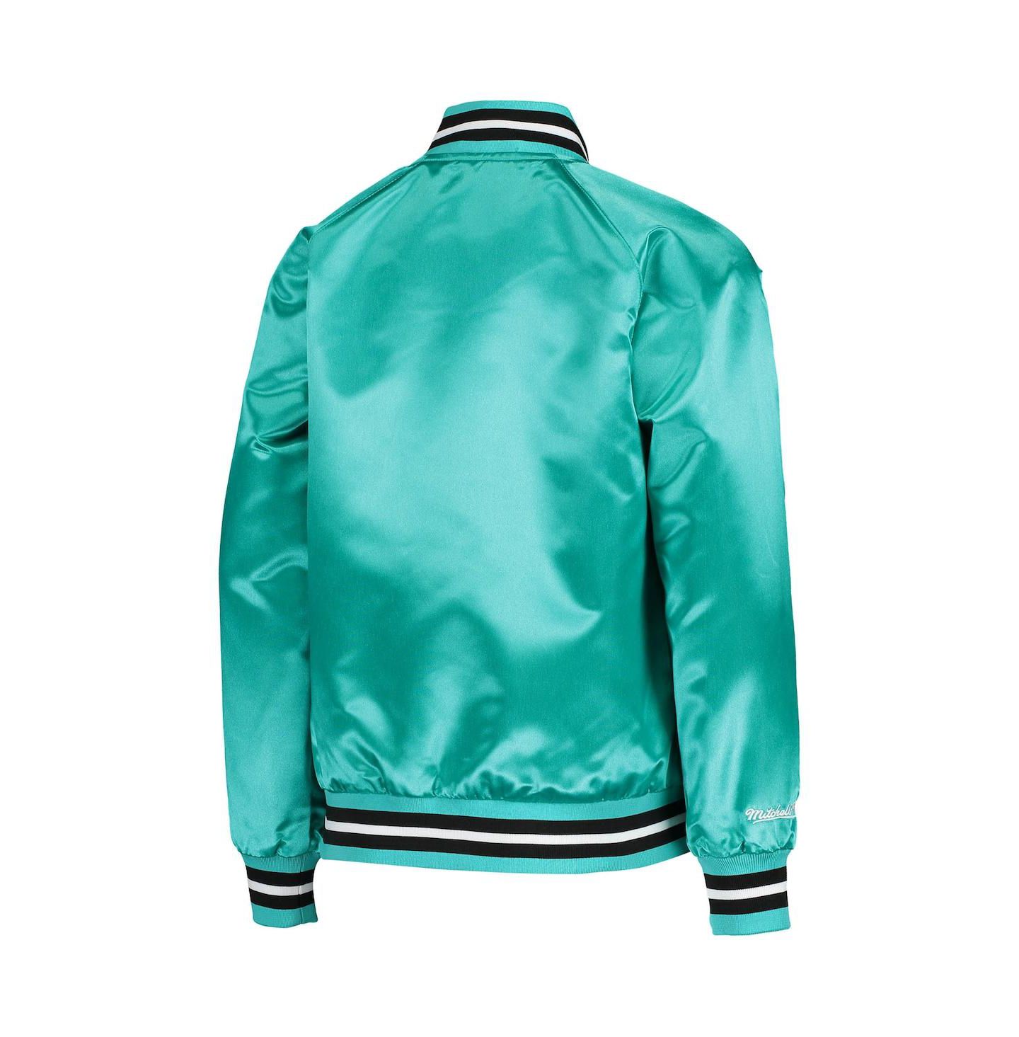 Куртка Mitchell & Ness Teal San Antonio Spurs Hardwood Classics Satin Raglan Full-Snap для мальчиков — фото 4