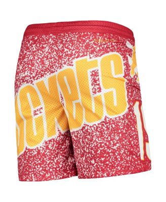 Big Boys Red Houston Rockets Hardwood Classics Jumbotron Shorts