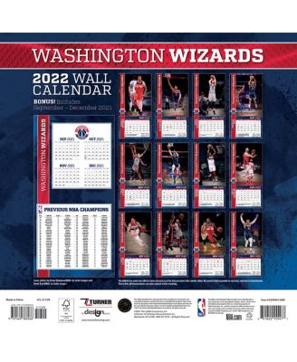 Washington Wizards 2022 Wall Calendar