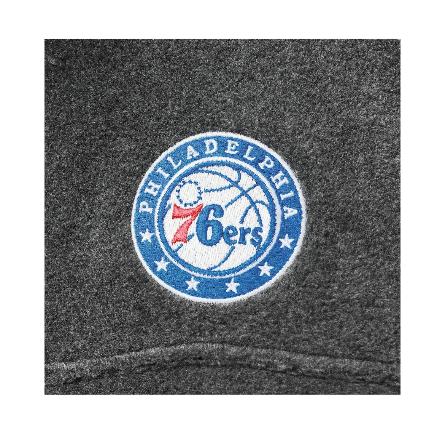 Men's Philadelphia 76ers Heathered Charcoal Flanker Full-Zip Jacket