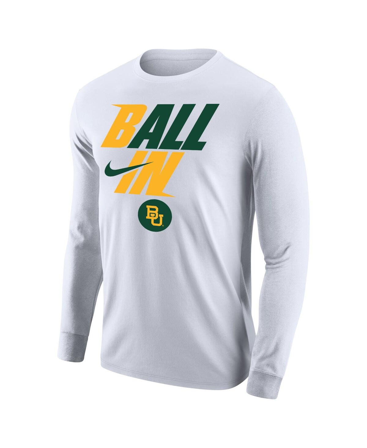 Men's NikeBaylor Bears Legend Bench Long Sleeve T-shirt - White