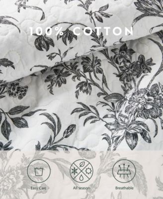 Amberley Cotton Reversible 3-Pc. Quilt Set, King