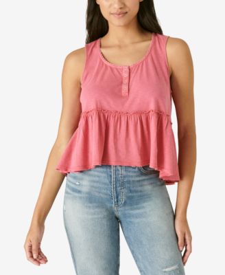 Lucky Brand - Women's Babydoll Henley Top