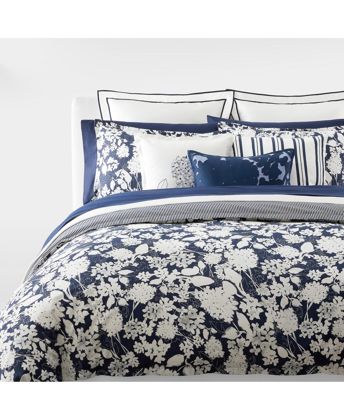 Ralph Lauren Reese Floral 3-pc. Comforter Set, Full/queen In Navy