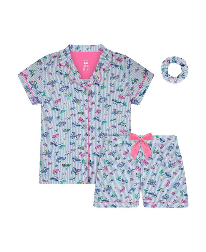 Max & Olivia Big Girls 2 Pack Pajama Set with Socks, 3 Pieces - Macy's