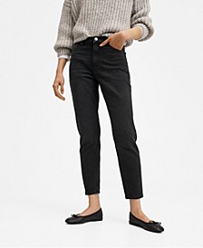 Women's Mom Elastic Jeans